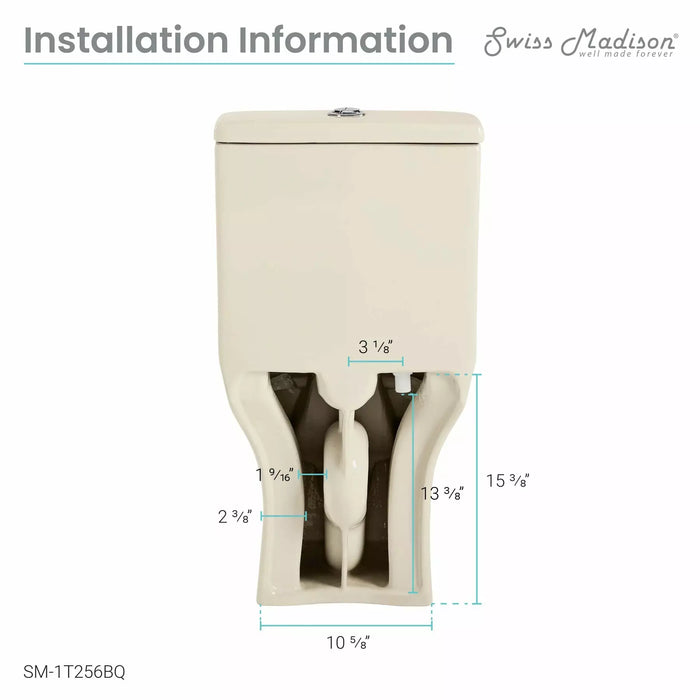 Swiss Madison Carré One-Piece Square Toilet Dual-Flush 1.1/1.6 gpf SM-1T256