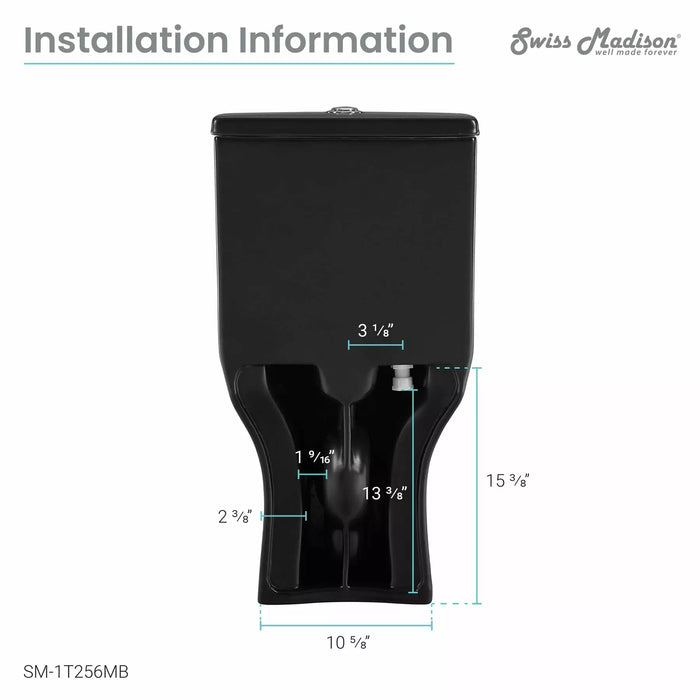 Swiss Madison Carré One-Piece Square Toilet Dual-Flush 1.1/1.6 gpf SM-1T256