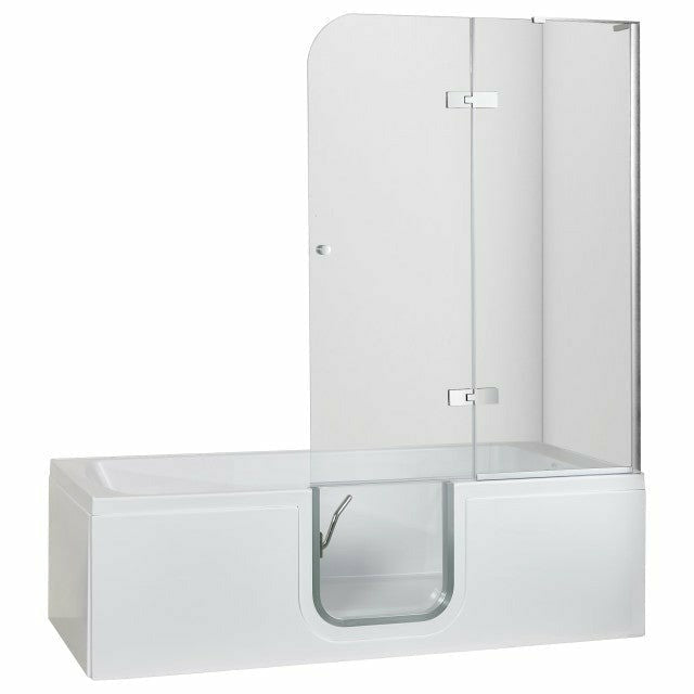 Ella's Bubbles Laydown 32"W x 72"L Acrylic Soaking Massage Walk-In Bathtub with Inward Swing Door, Fast Fill Faucet LA3272