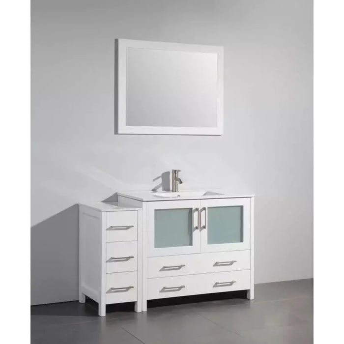 Vanity Art 48 Inch Vanity Cabinet With Ceramic Sink & Mirror VA3036-48