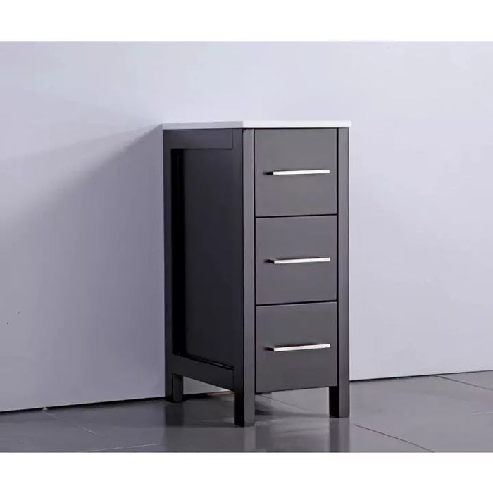 Vanity Art 42 Inch Single Sink Vanity Cabinet with Sink and Mirror (Vessel Sink) - 1 Side Cabinet VA3130-42