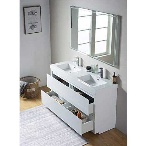 Vanity Art 48 Inch Freestanding Double Sink Bathroom Vanity VA6048DWF