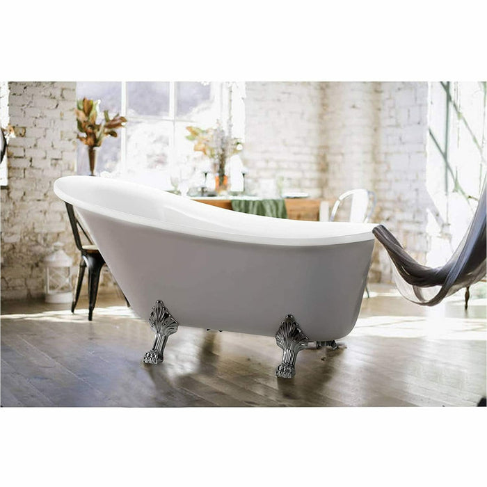 Vanity Art 69 Inch Freestanding Acrylic Soaking Bathtub VA6310-L