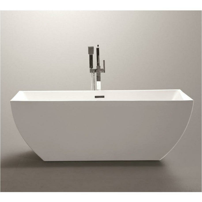 Vanity Art 59 Inch Freestanding Acrylic Soaking Bathtub VA6821