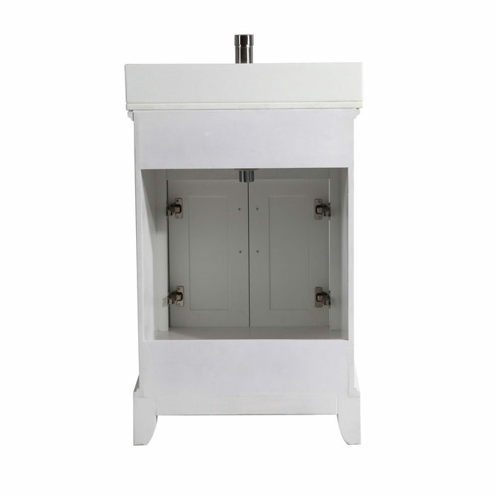 Vanity Art 30 Inch Single Sink Cabinet With Super White Phoenix Stone Vanity Top With Sink And Mirror VA1030