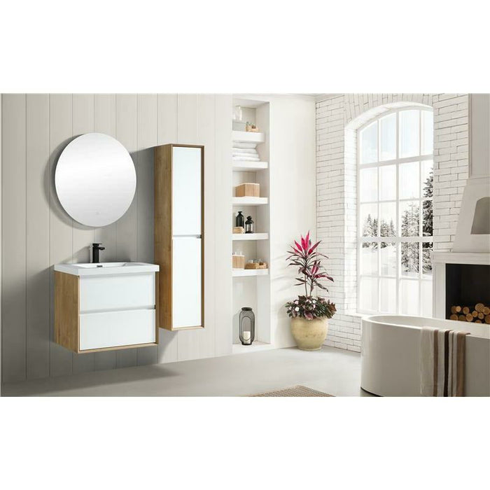 Moreno Bath Kingdee 24 Inch Wall Mounted Vanity With Acrylic Top In High Gloss White BT005-24GW