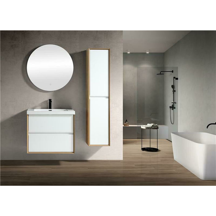 Moreno Bath Kingdee 30 Inch Wall Mounted Vanity With Acrylic Top In High Gloss White BT005-30GW