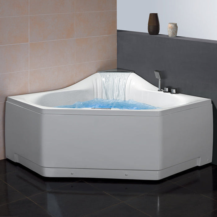 Platinum Eago 59" x 59" x 32" Two Person Corner Whirlpool Tub AM-168JDTSZ