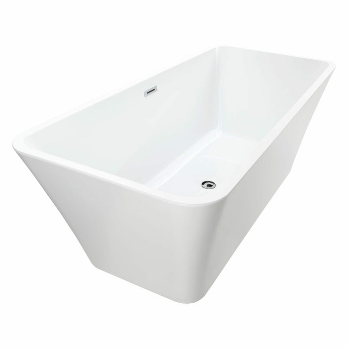 Vanity Art 67 Inch Freestanding Soaking Acrylic Bathtub VA6820