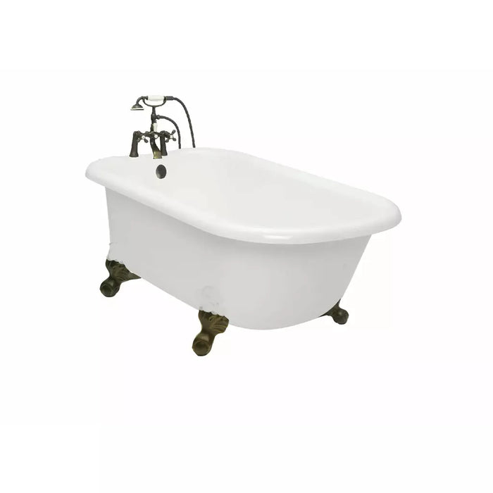 American Bath Factory 67" X 30" Clawfoot Classic Bathtub BA-C