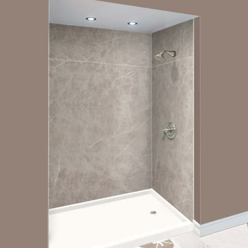 Transolid Expressions 36 in. x 60 in. x 96 in. 6-Piece Easy Up Adhesive Alcove Shower Wall Surround EWKX36367224