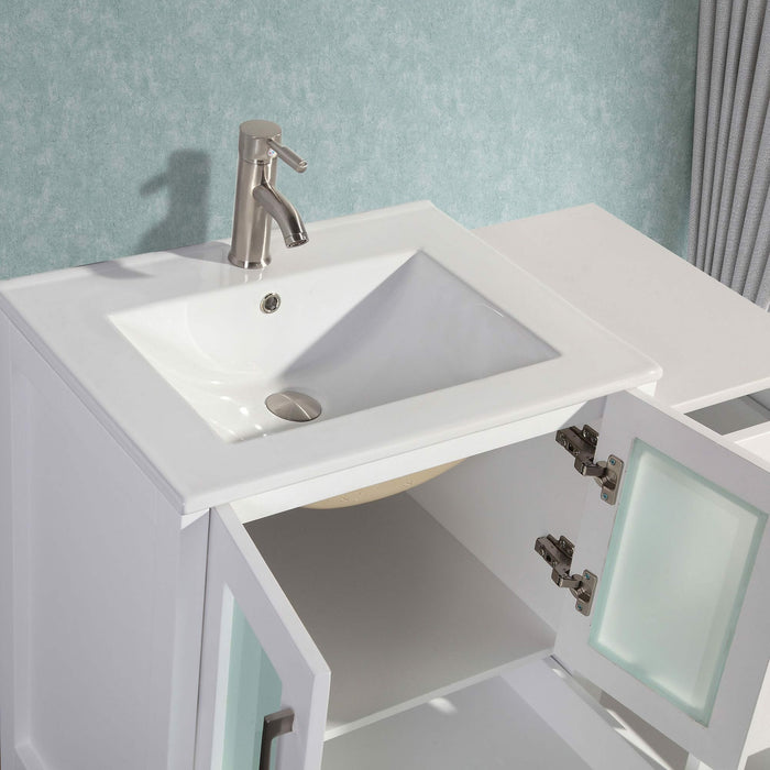 Vanity Art 36 Inch Vanity Cabinet With Ceramic Sink & Mirror - VA3024-36