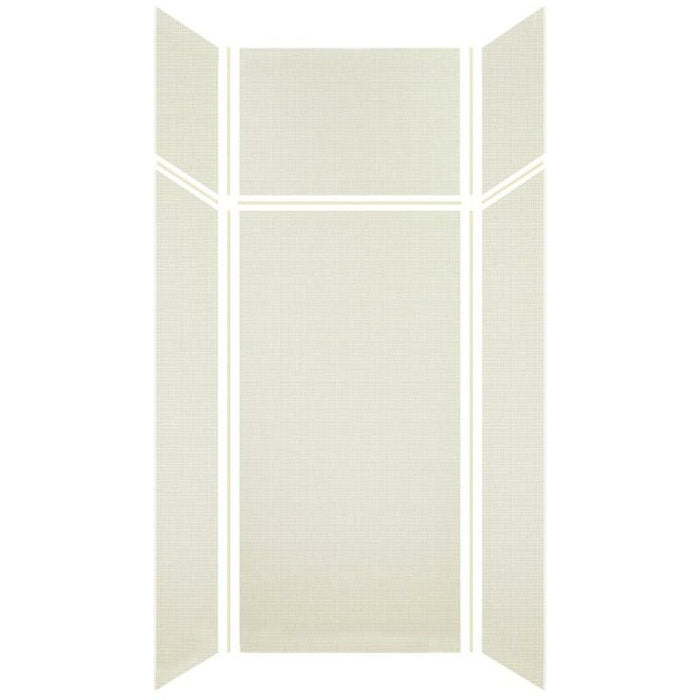 Transolid Expressions 36 in. x 60 in. x 96 in. 6-Piece Easy Up Adhesive Alcove Shower Wall Surround EWKX36367224