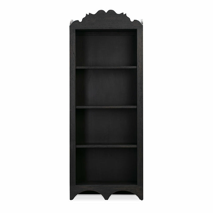 Woodbridge Furniture 32”W x 83"H Flourish Bookcase Worn Black Finish LL602-32