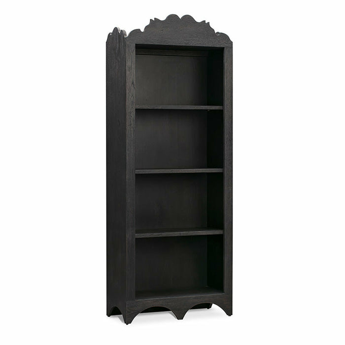 Woodbridge Furniture 32”W x 83"H Flourish Bookcase Worn Black Finish LL602-32