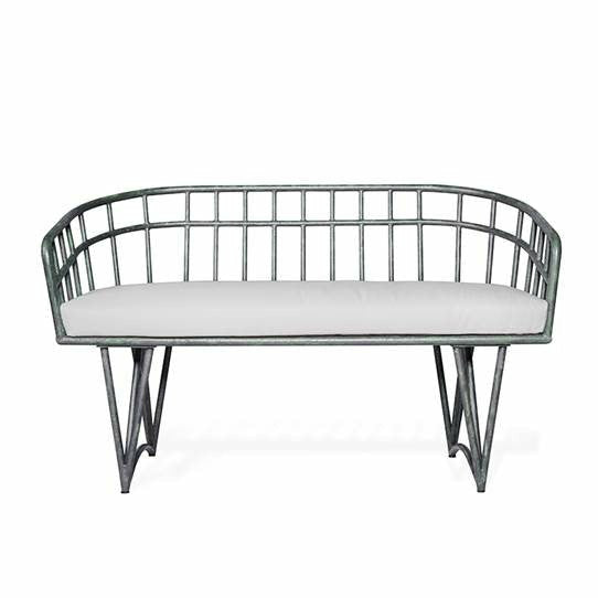 Woodbridge Furniture 53”W x 31"H Jardin Bench Verdigris Finish O-LL700-M5