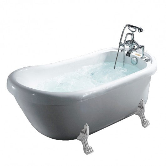 Mesa Malibu 67" x 32" x 31" Freestanding Whirlpool Clawfoot Tub BT-062