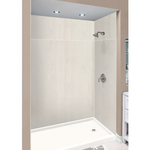 Transolid Expressions 36 in. x 60 in. x 96 in. 6-Piece Easy Up Adhesive Alcove Shower Wall Surround EWKX36367224