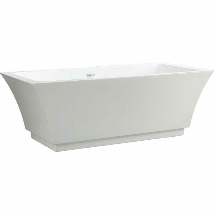 Vanity Art 59 Inch Freestanding White Acrylic Bathtub VA6817