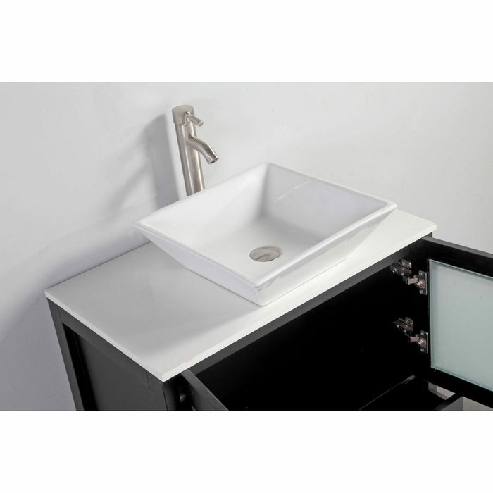 Vanity Art 30 Inch Vanity Cabinet With Ceramic Sink & Mirror VA3130