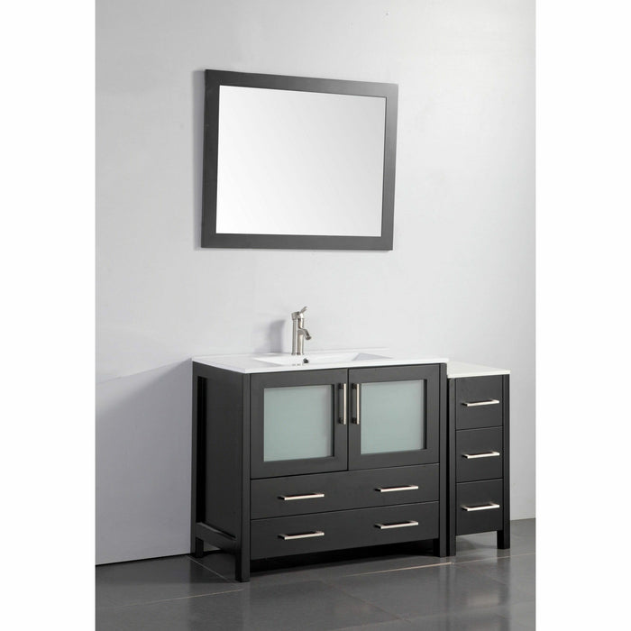 Vanity Art 48 Inch Vanity Cabinet With Ceramic Sink & Mirror VA3036-48