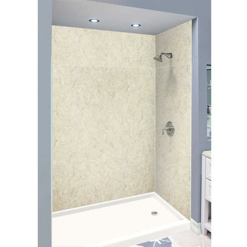 Transolid Expressions 36 in. x 60 in. x 96 in. 6-Piece Easy Up Adhesive Alcove Shower Wall Surround EWKX36367224