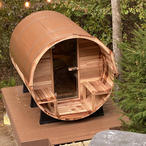 Backcountry Recreation 6 ft Classic Red Cedar Barrel Sauna - 4 Person BAR-CE-6