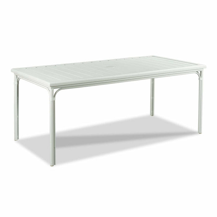 Woodbridge Furniture 72”W x 30"H Carlyle Outdoor Dining Table Cloud White Finish O-TF505-67