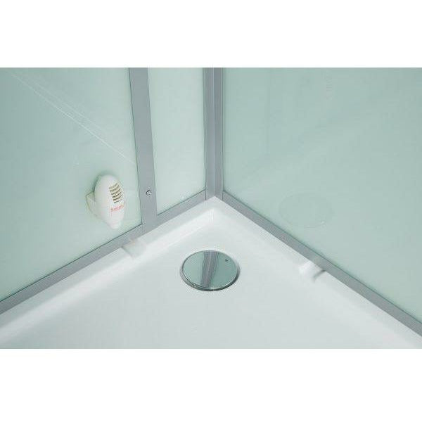 Maya Bath Platinum Anzio 57" x 37" x 88" Steam Shower with TV - White 2