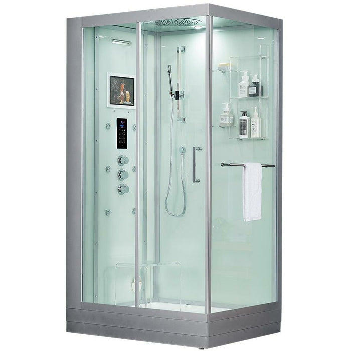 Maya Bath Platinum Lucca 47" × 33" × 88" Steam Shower - White 20