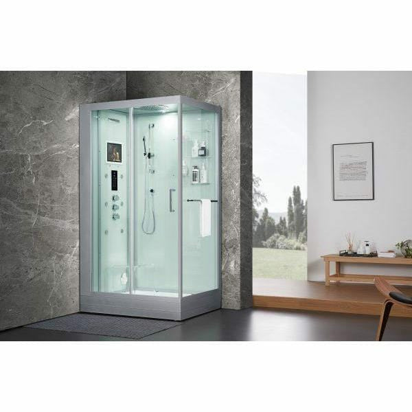 Maya Bath Platinum Lucca 47" × 33" × 88" Steam Shower - White 20