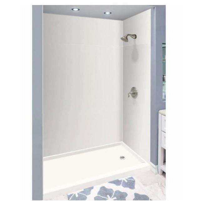 Transolid Expressions 36 in. x 60 in. x 96 in. 6-Piece Easy Up Adhesive Alcove Shower Wall Surround EWKX36367224