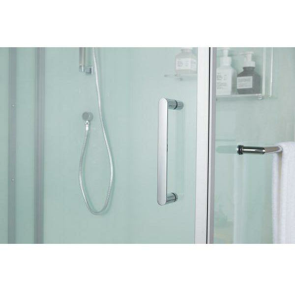 Maya Bath Platinum Anzio 57" x 37" x 88" Steam Shower with TV - White 2