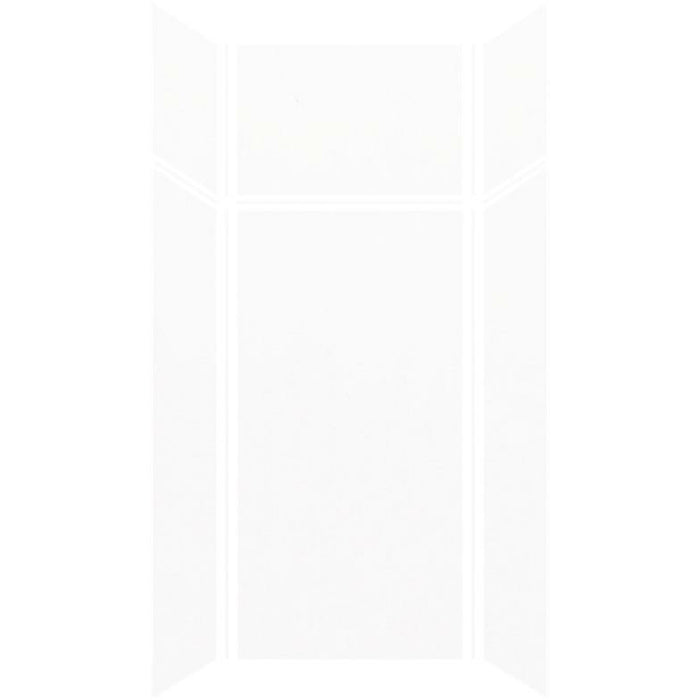 Transolid Expressions 36 in. x 60 in. x 96 in. 6-Piece Easy Up Adhesive Alcove Shower Wall Surround EWKX36367224