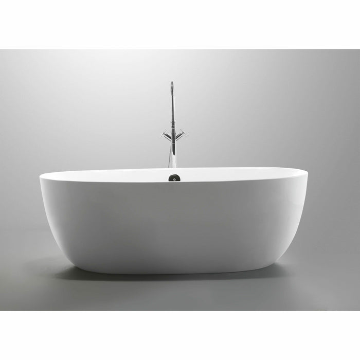 Vanity Art 67 Inch Freestanding Soaking Acrylic Bathtub VA6833